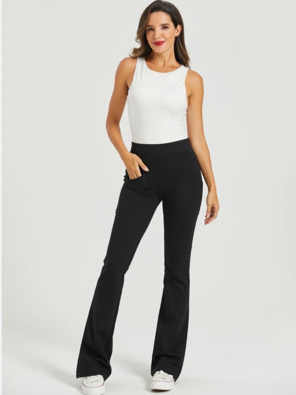 Betabrand Yoga Pants Black Bootcut L